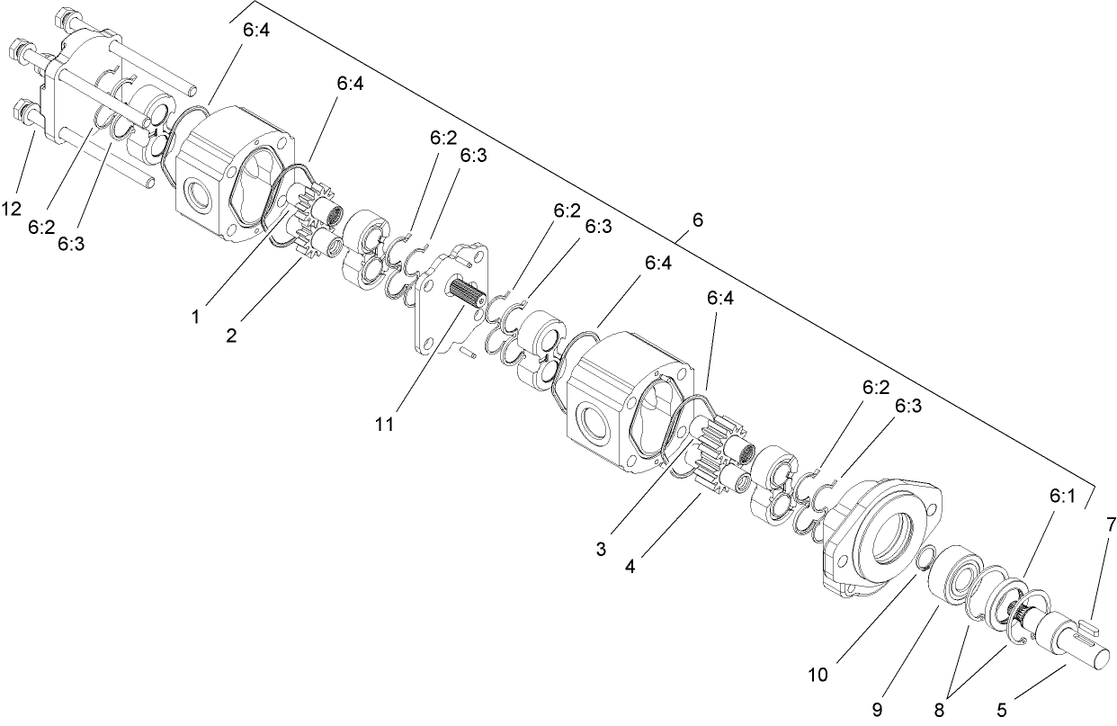 Hydraulic Double Gear Pump Assembly No. 108-0856