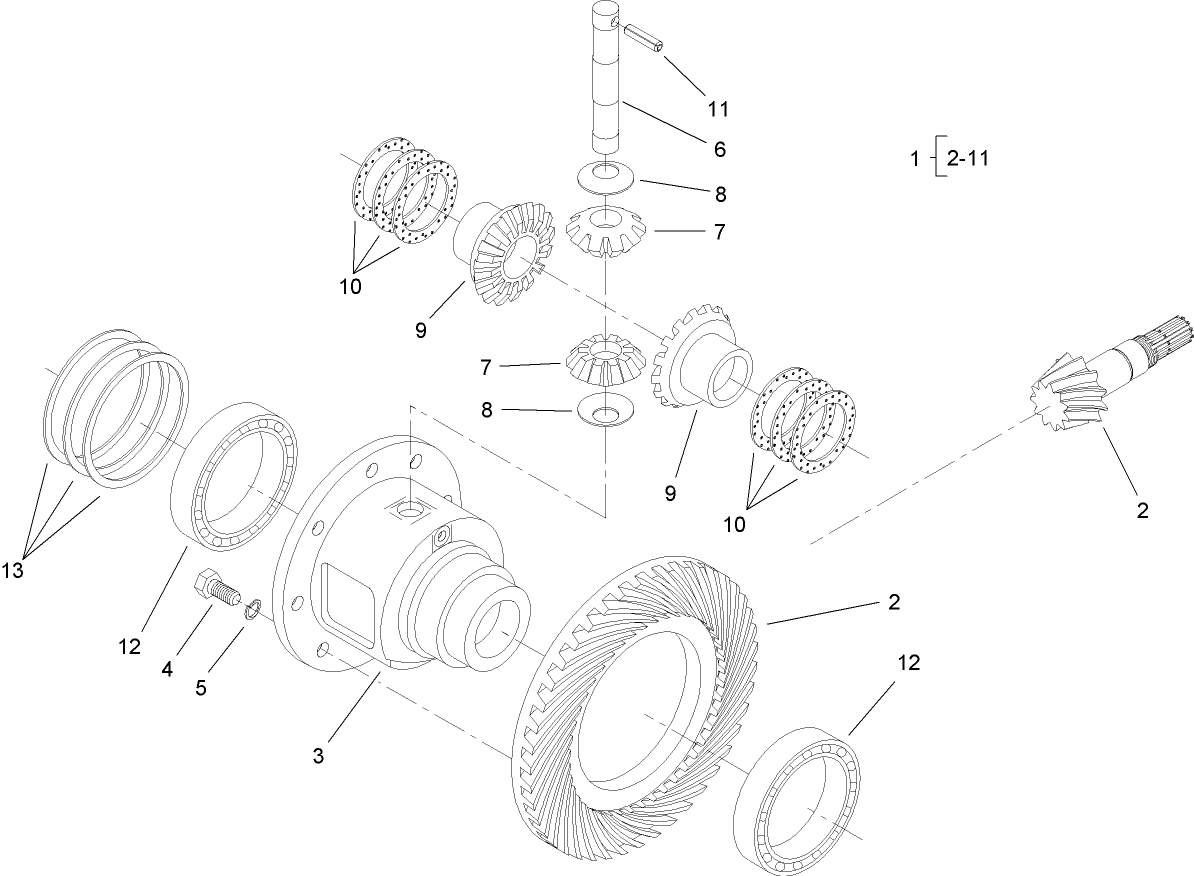 Differential Assembly  Rear Axle Assembly No. 110-4750