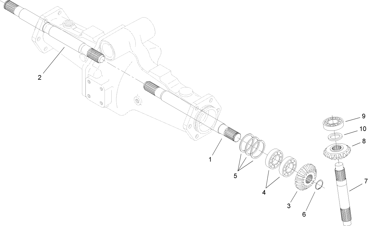 Bevel Gear Shaft Assembly  Rear Axle Assembly No. 110-4750