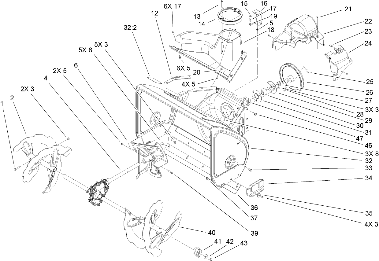 Auger and Housing Assembly