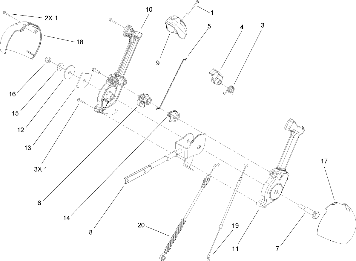 Chute Lever Control Assembly