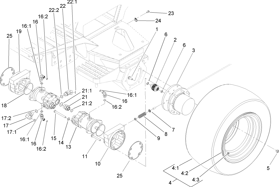 Front Drive and Brake Assembly