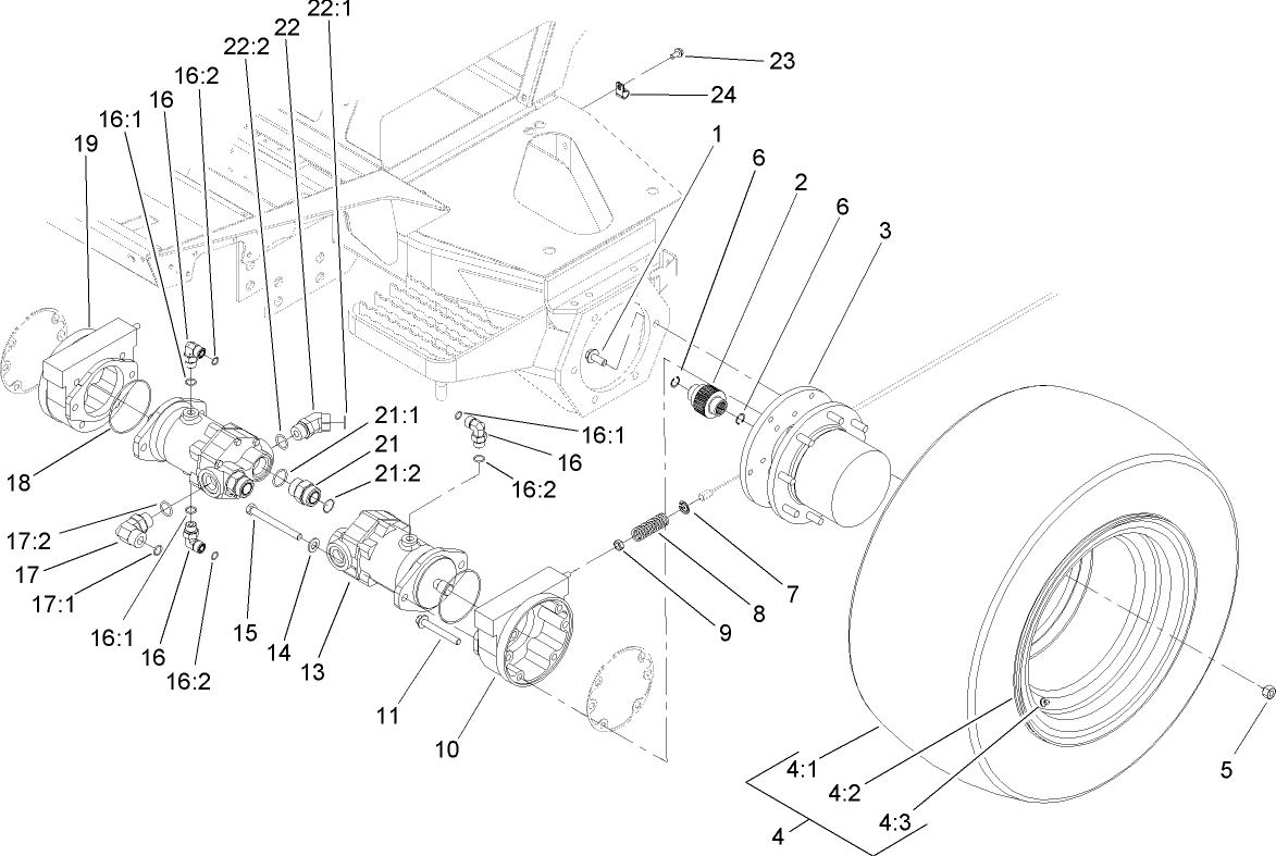 Front Drive and Brake Assembly