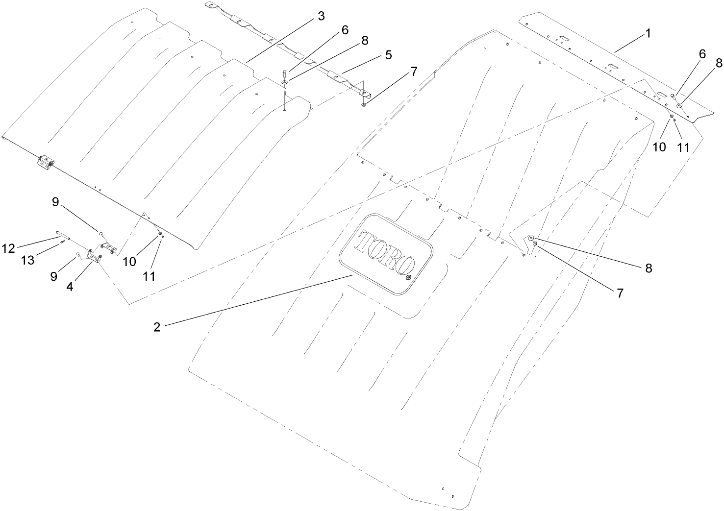 Hopper Lid and Baffle Assembly