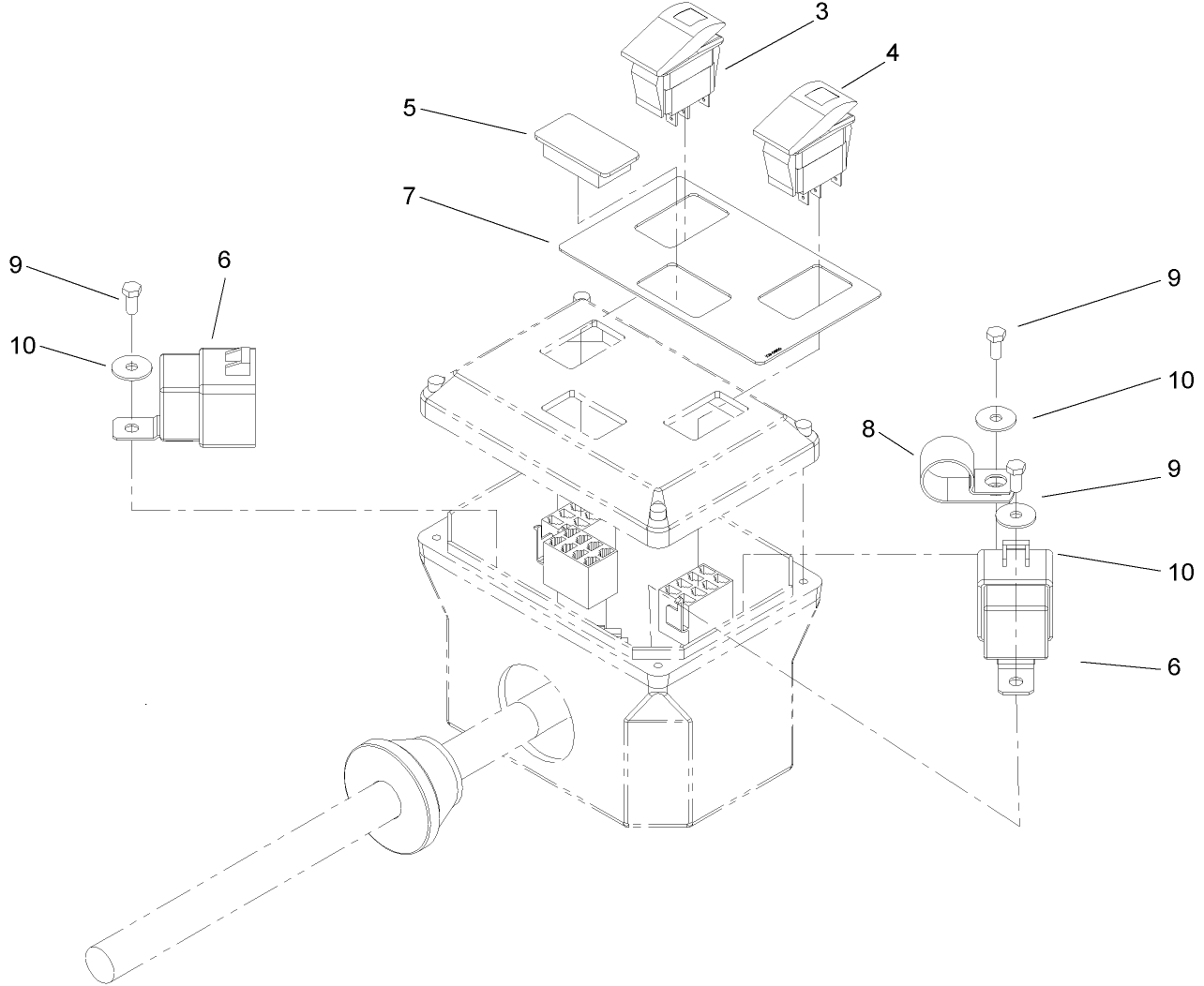 Remote Control Box Assembly No. 107-1382