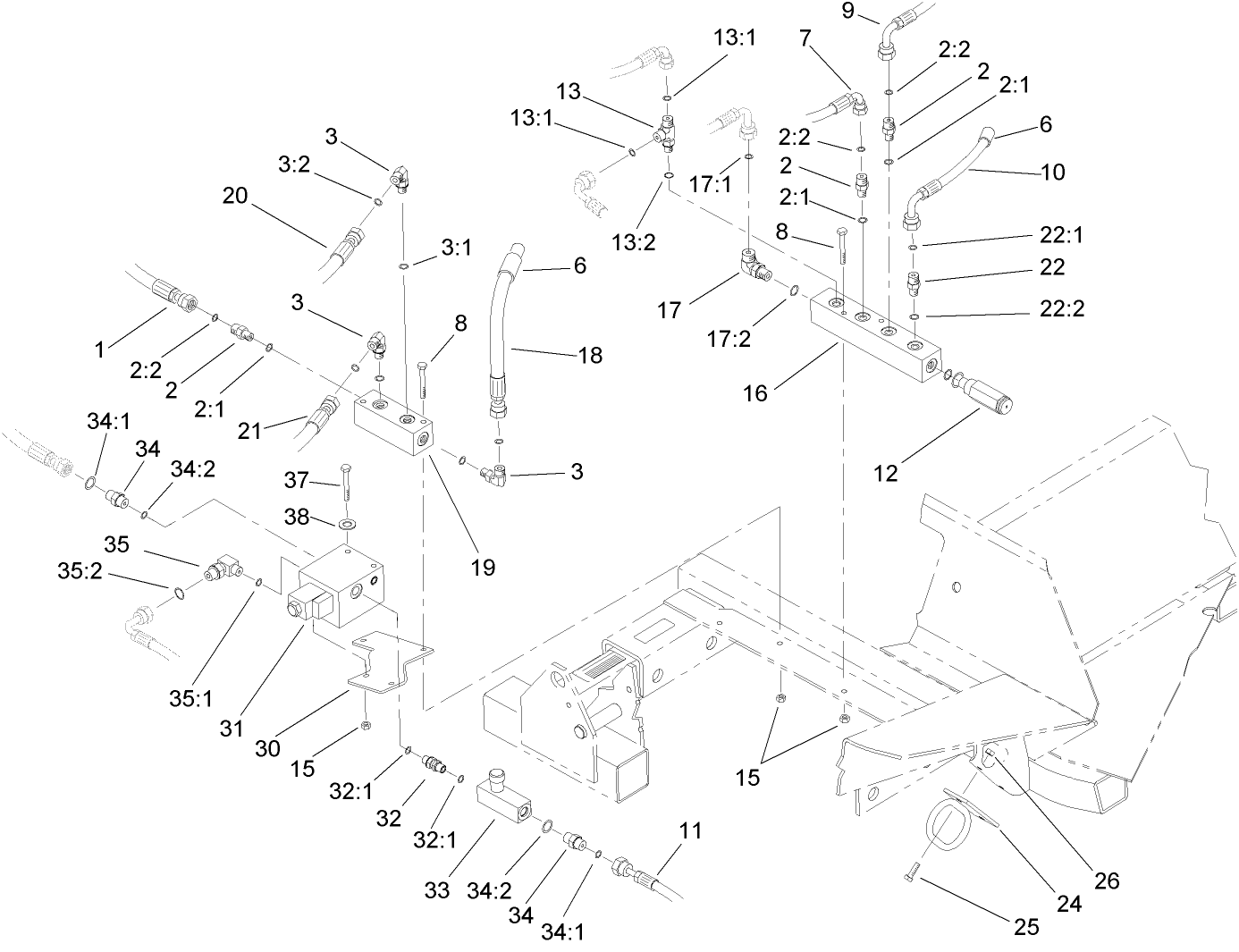 Front Hydraulic Manifold Assembly