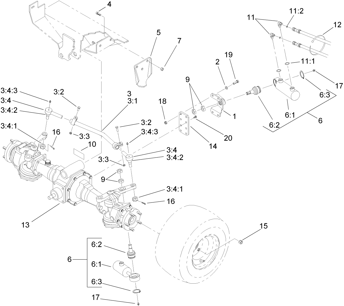 Four Wheel Drive Rear Axle Assembly