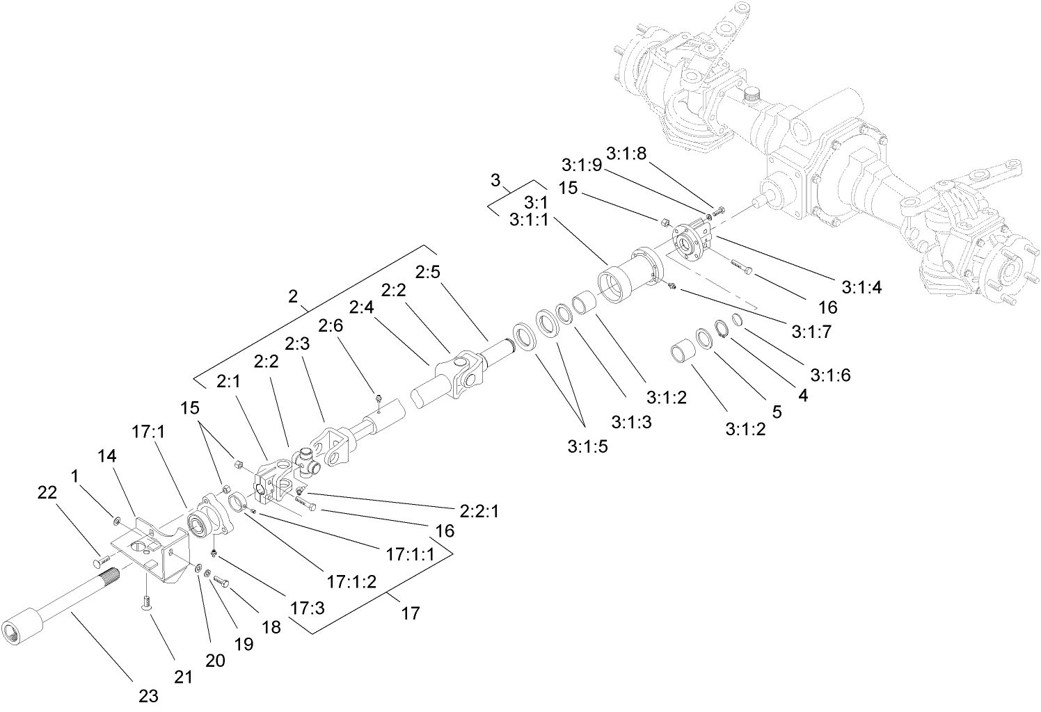 4 Wheel Drive Shaft Assembly