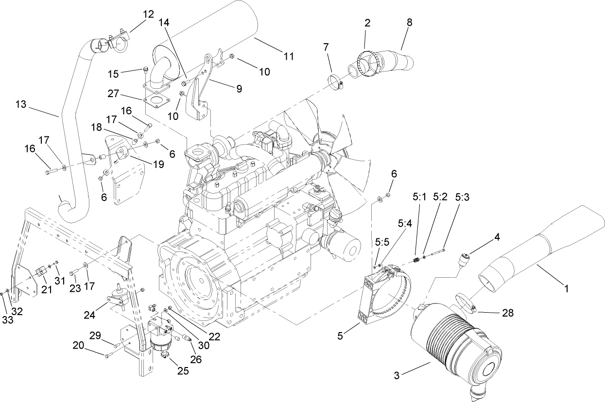 Air Cleaner and Muffler Assembly