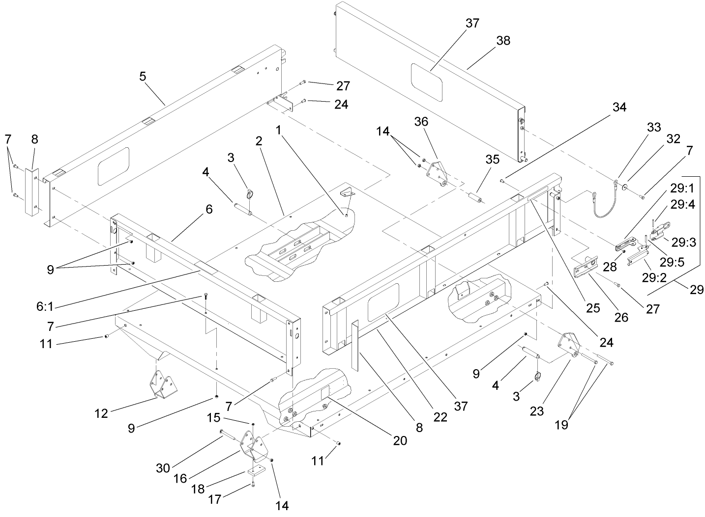Full Bed and Side Panel Assembly
