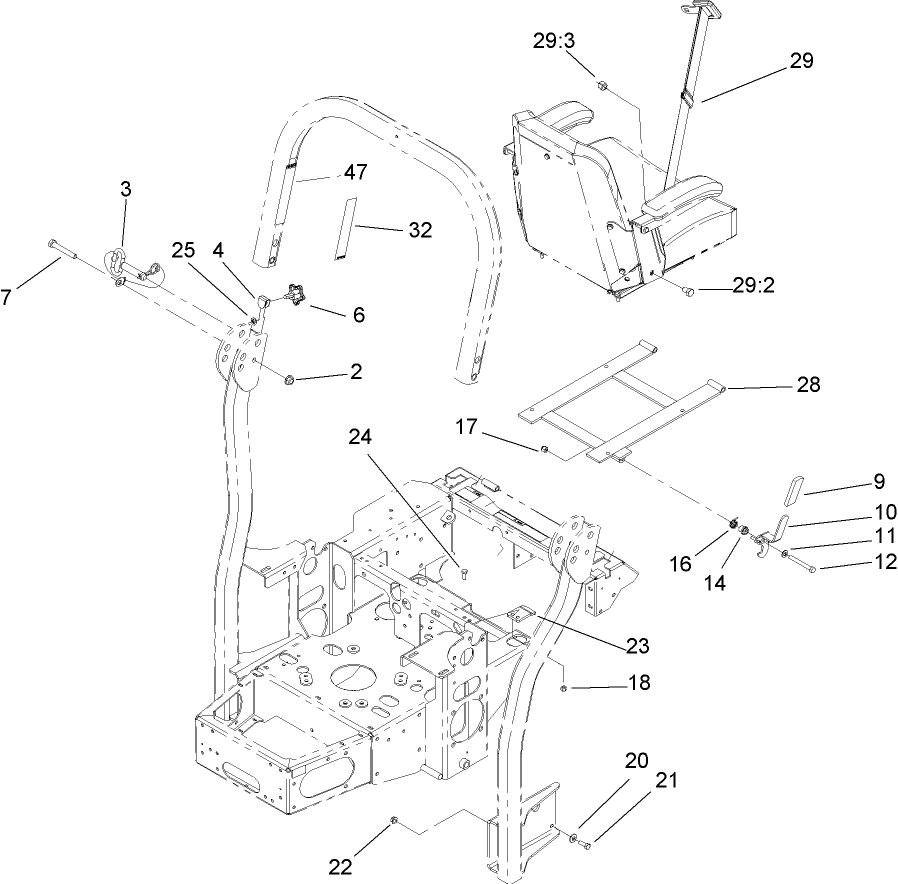 Roll-Over-Protection-System Assembly No. 107-8093
