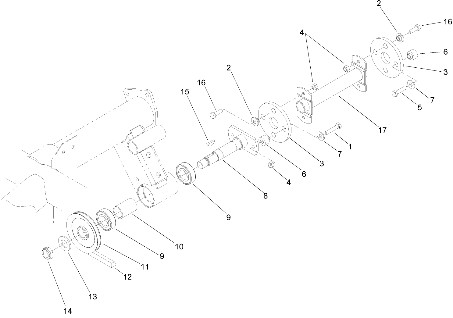 Fan and Hydraulic Pump Drive Assembly