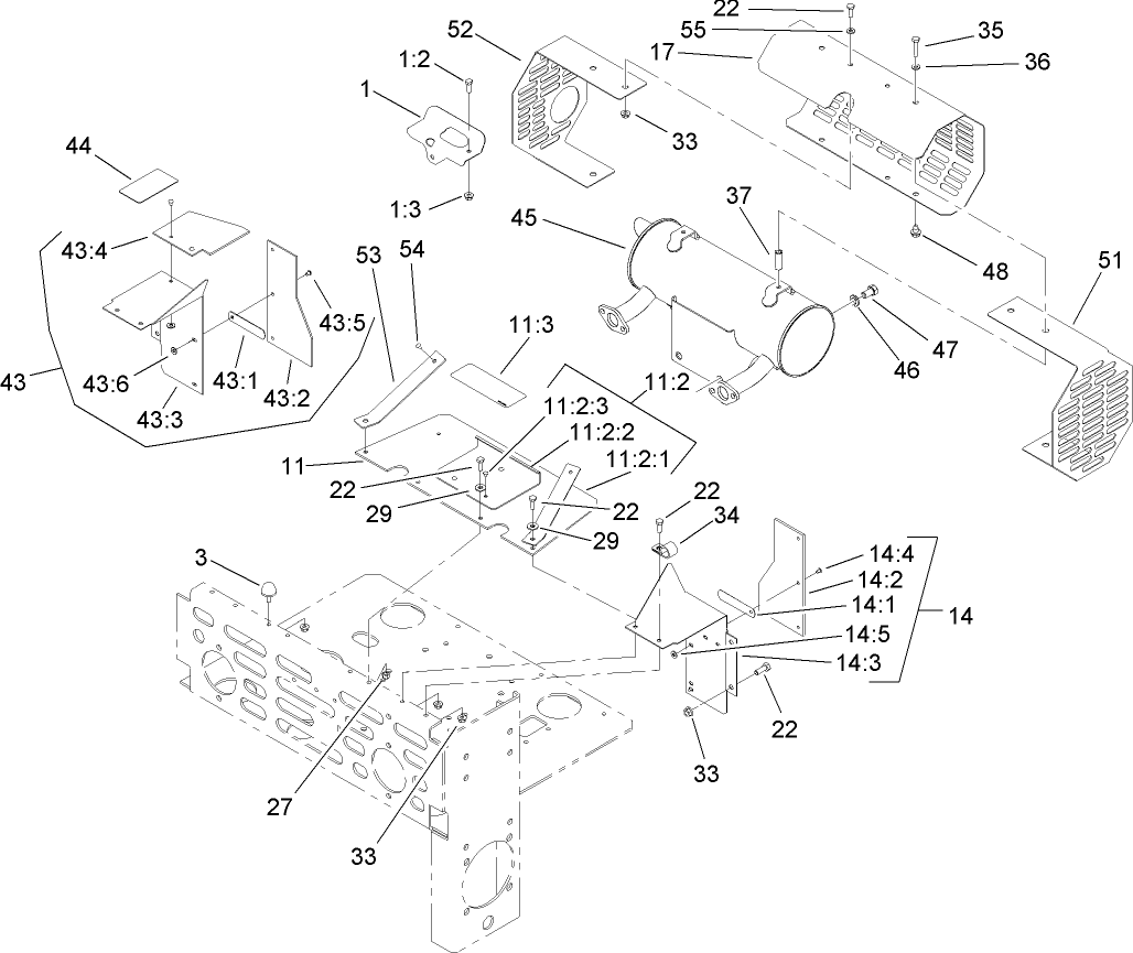 Muffler and Guard Assembly