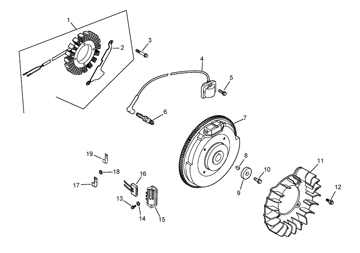 Ignition and Electrical Assembly  Kohler CH20S 64733