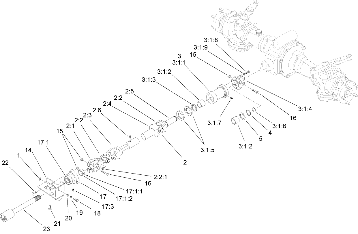 4 Wheel Drive Shaft Assembly