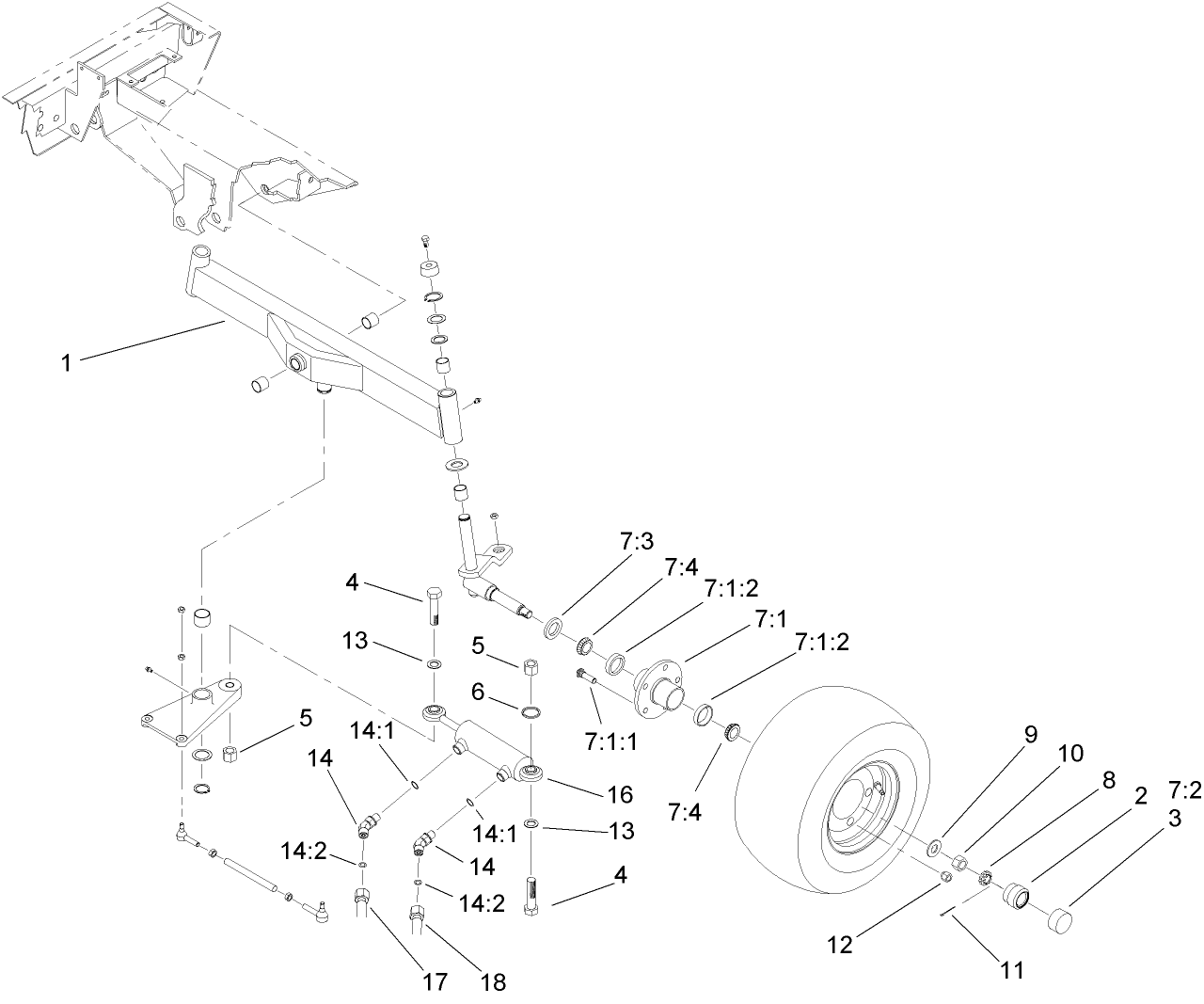 2 Wheel Drive Rear Axle Assembly