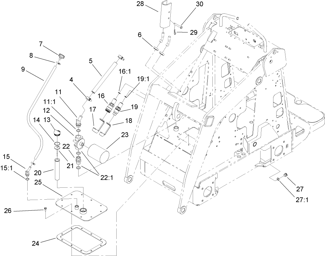 Hydraulic Tank and Filter Assembly