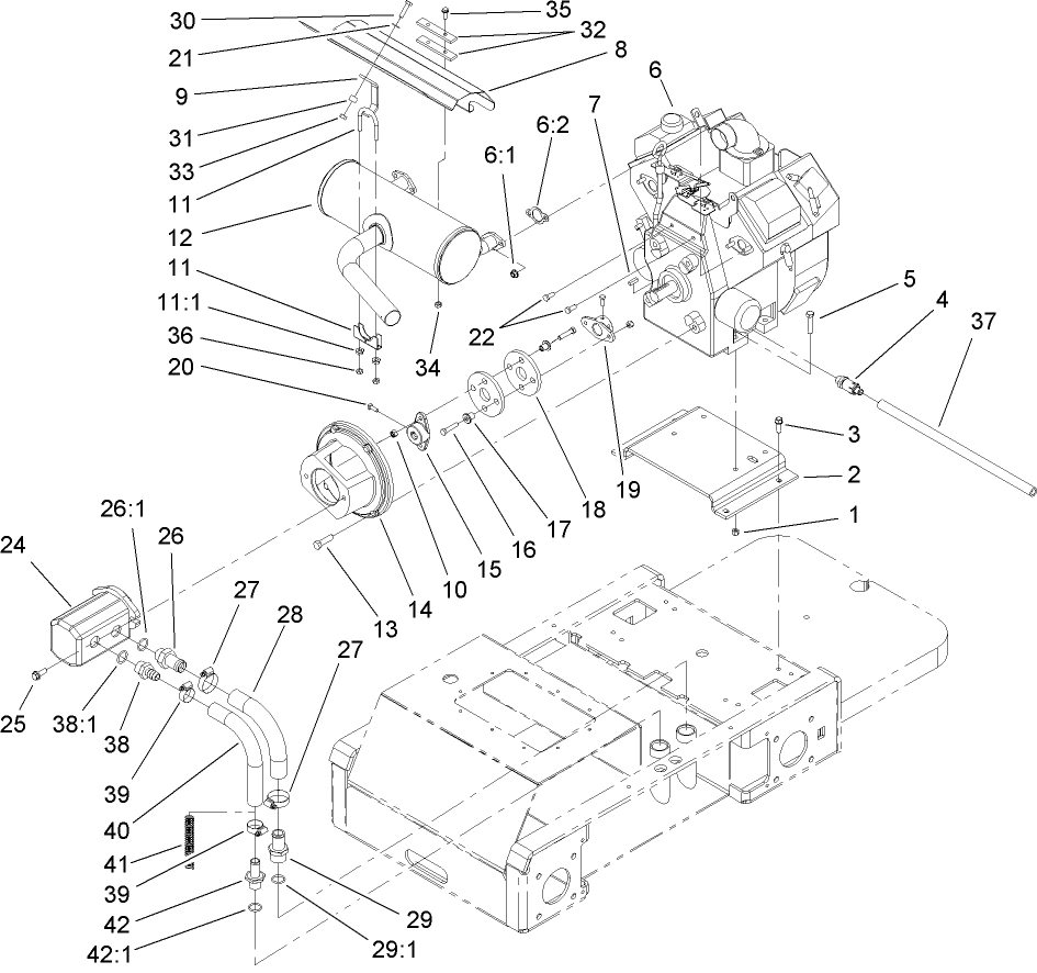Engine and Pump Assembly