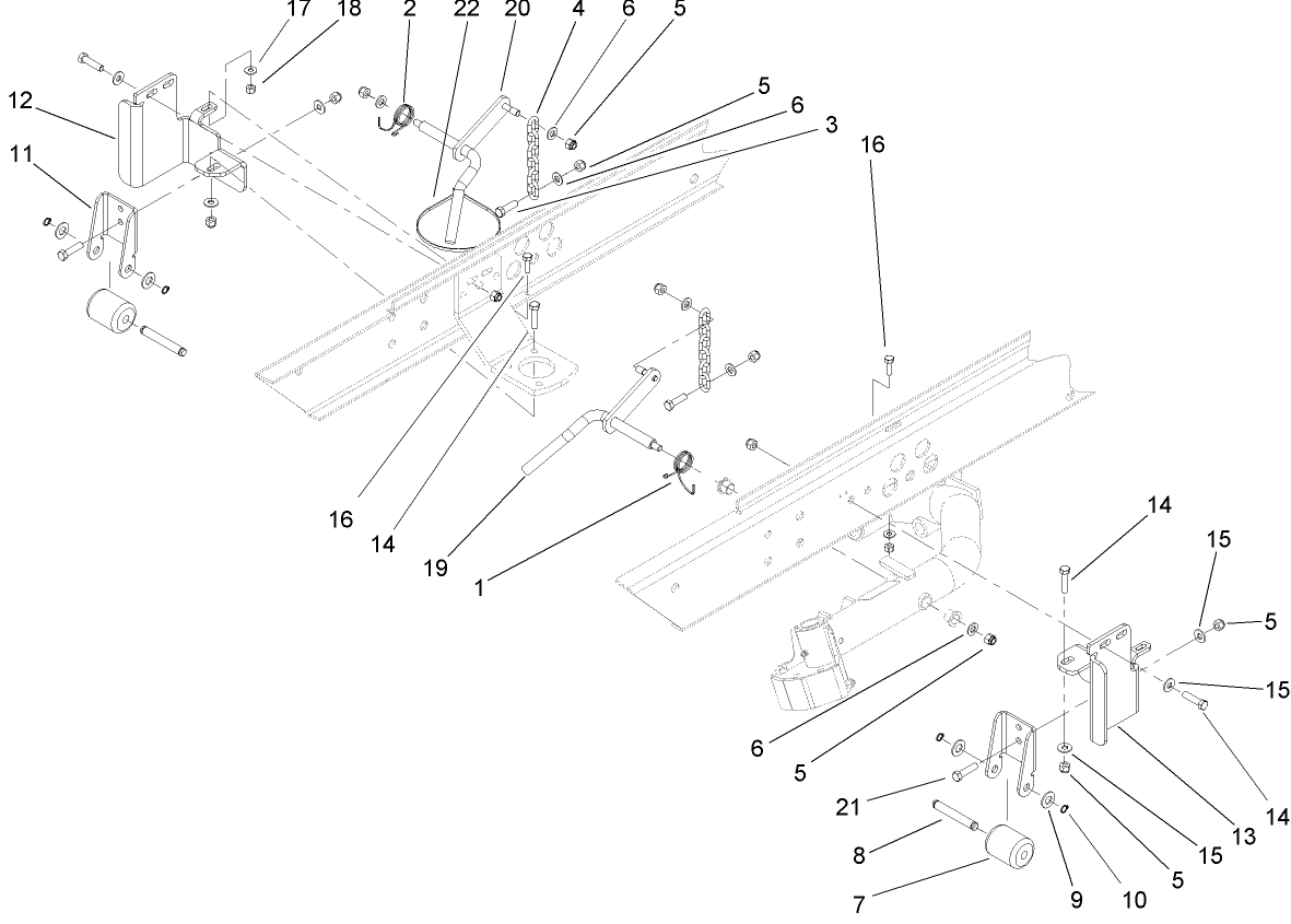 Rear No. 2 and No. 3 Tipper Support Assembly