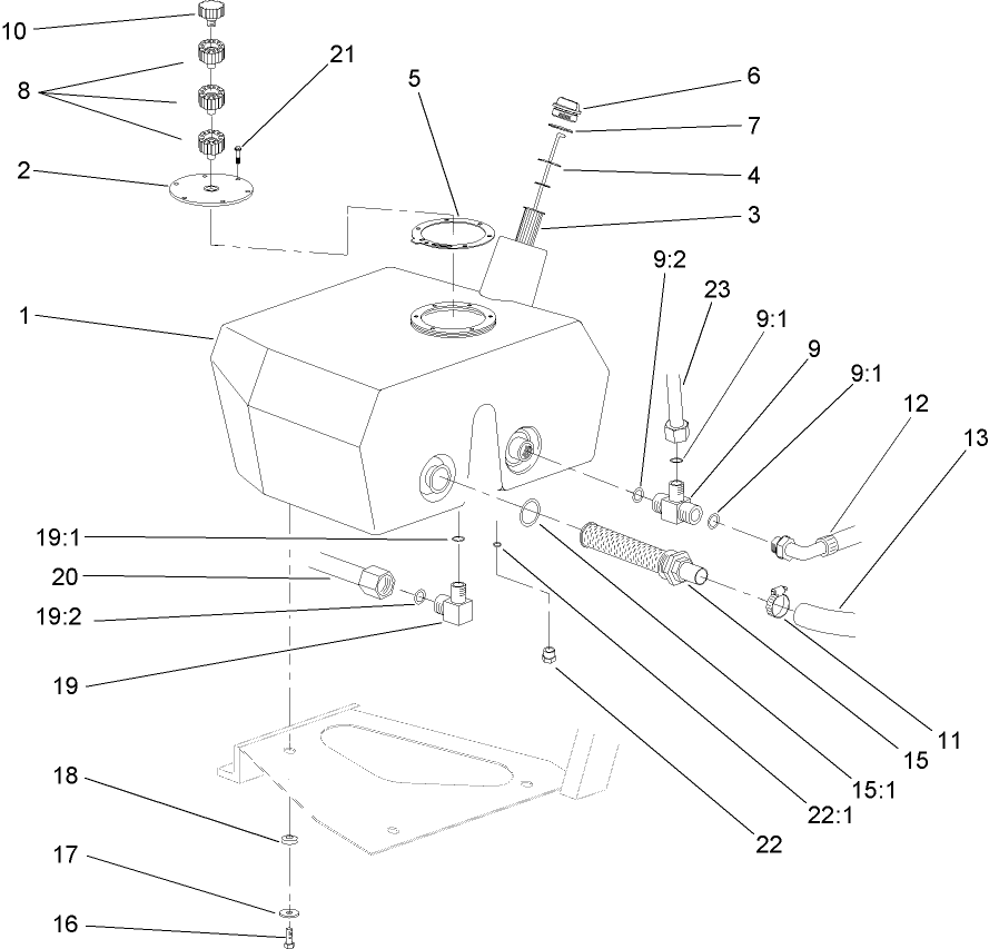 Hydraulic Filter and Reservoir Assembly