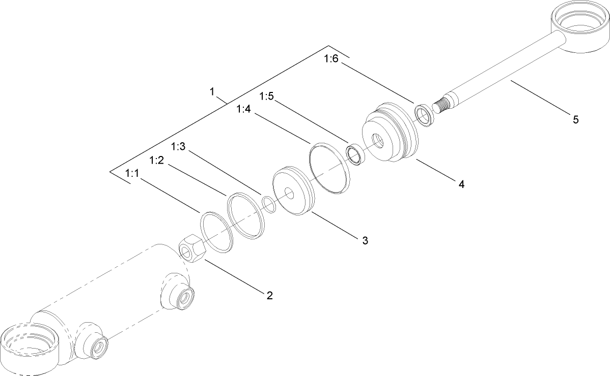 Hydraulic Cylinder Assembly No. 98-3806