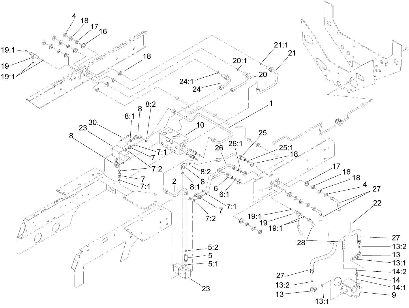Hydraulic Manifold Mow Block Assembly
