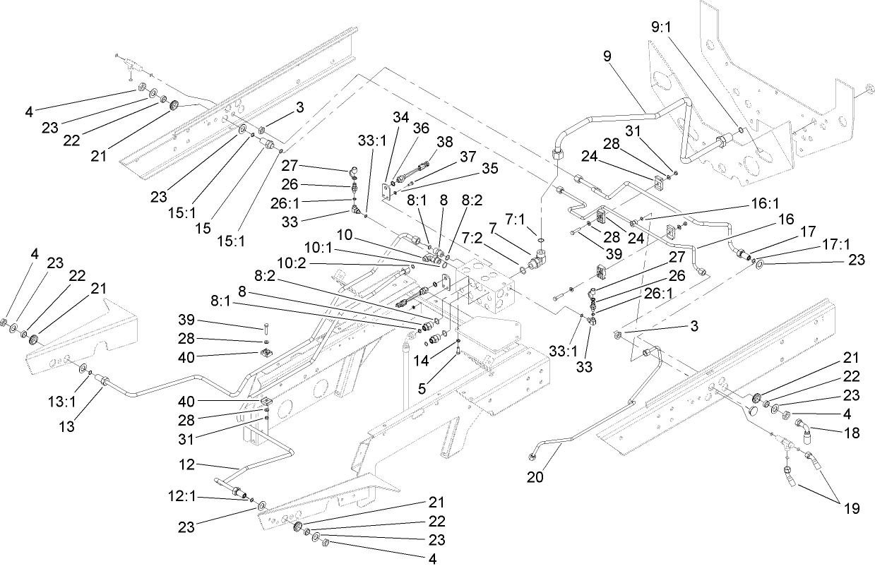 Rear Hydraulic Control Block Assembly