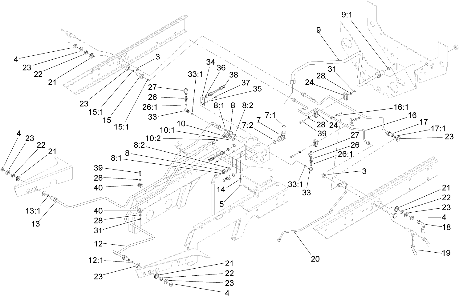 Rear Hydraulic Control Block Assembly