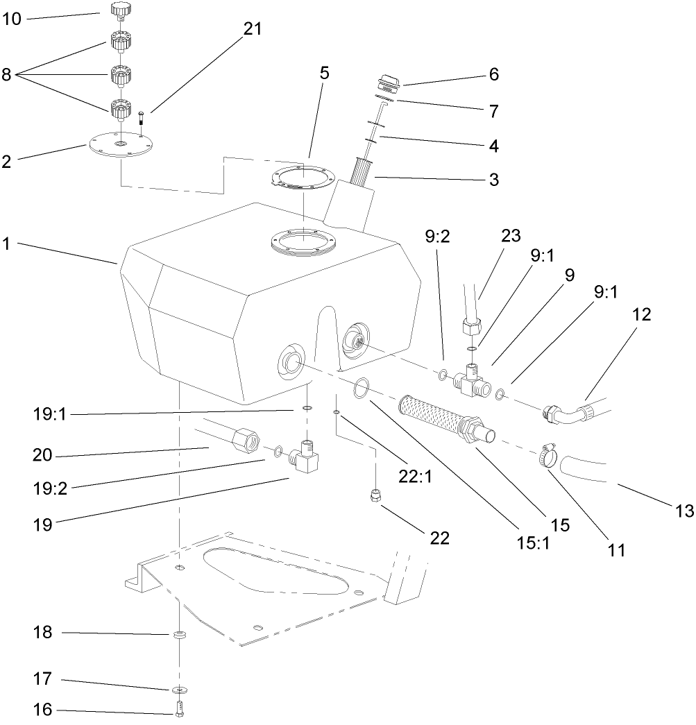 Hydraulic Filter and Reservoir Assembly