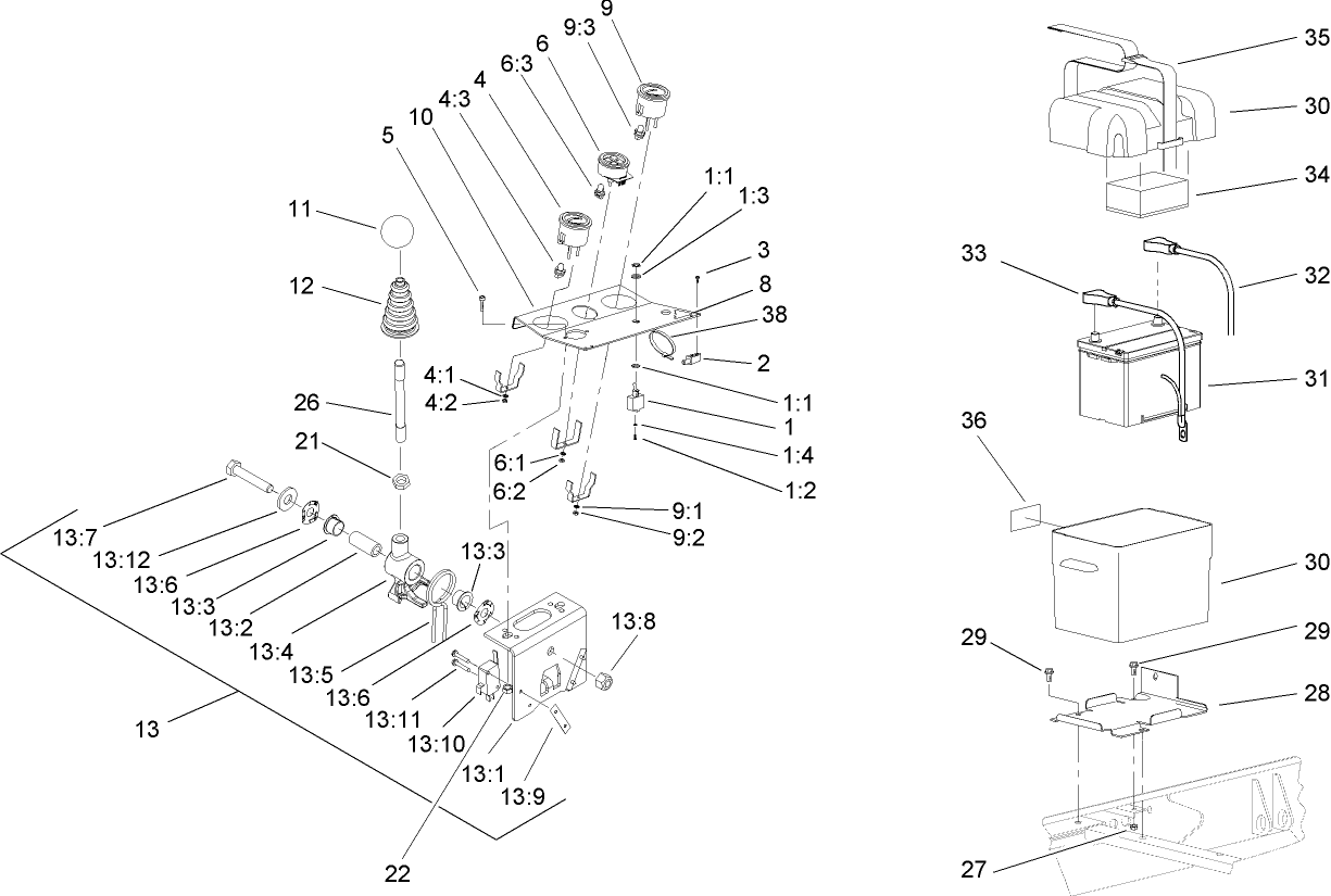 Control Console and Battery Assembly