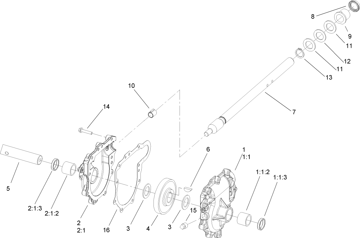 28 Inch Auger Gearcase Assembly No. 108-7329
