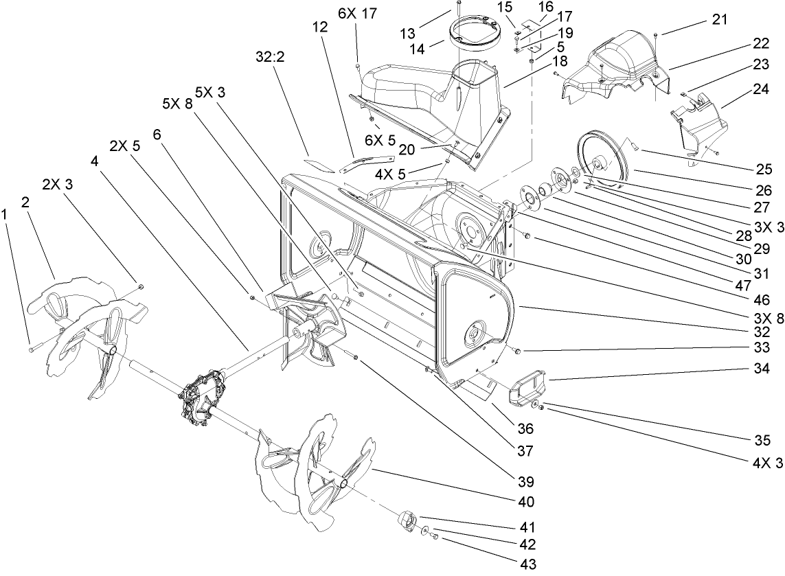 Auger and Housing Assembly