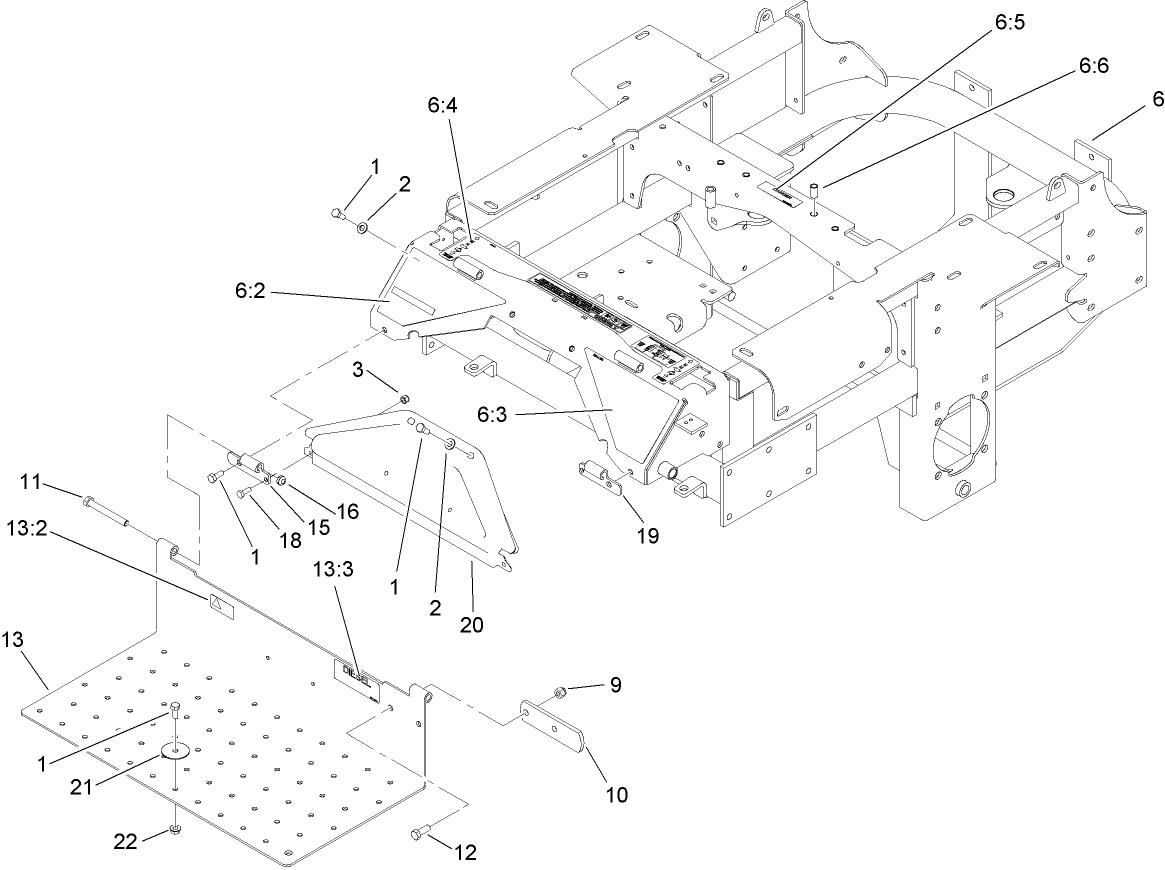 Traction Frame and Floor Pan Assembly