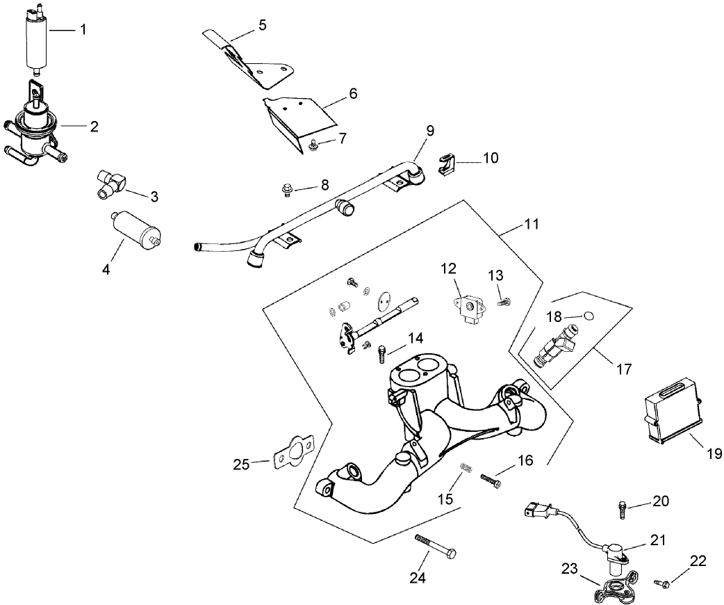 Fuel System Assembly  Kohler CH745-0007