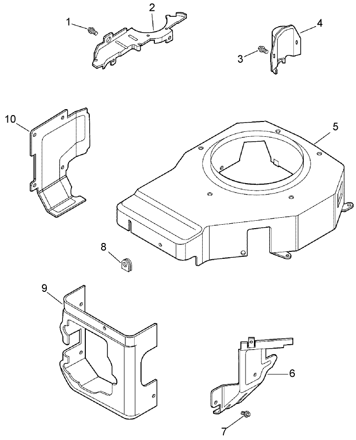 Blower Housing and Baffle Assembly  Kohler CV13T 21540