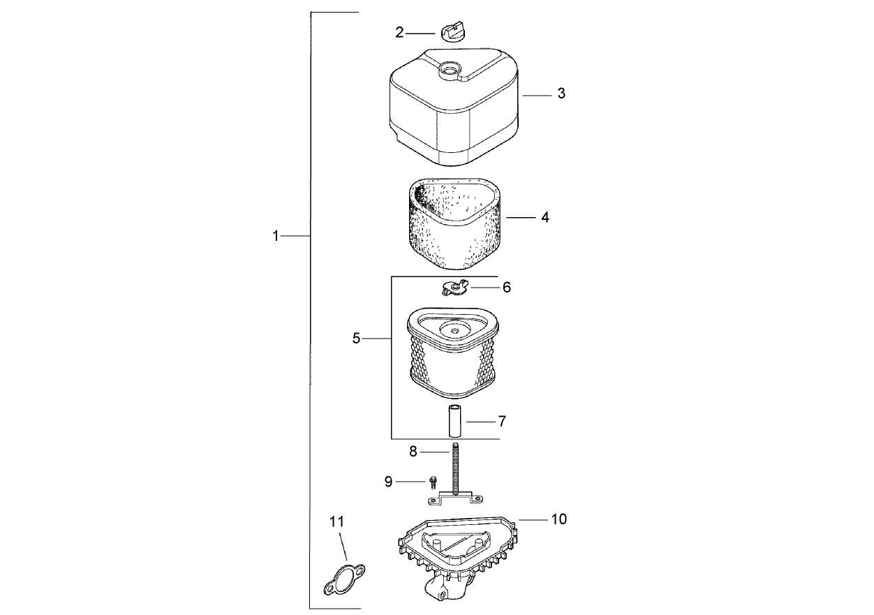 Air Intake and Filtration Assembly  Kohler CV13T 21540