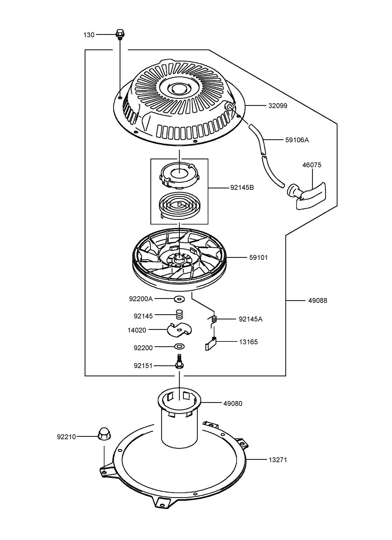 Starter Assembly  Kawasaki FH541V-BS23-R