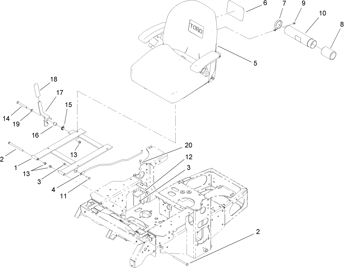 Seat and Bracket Assembly