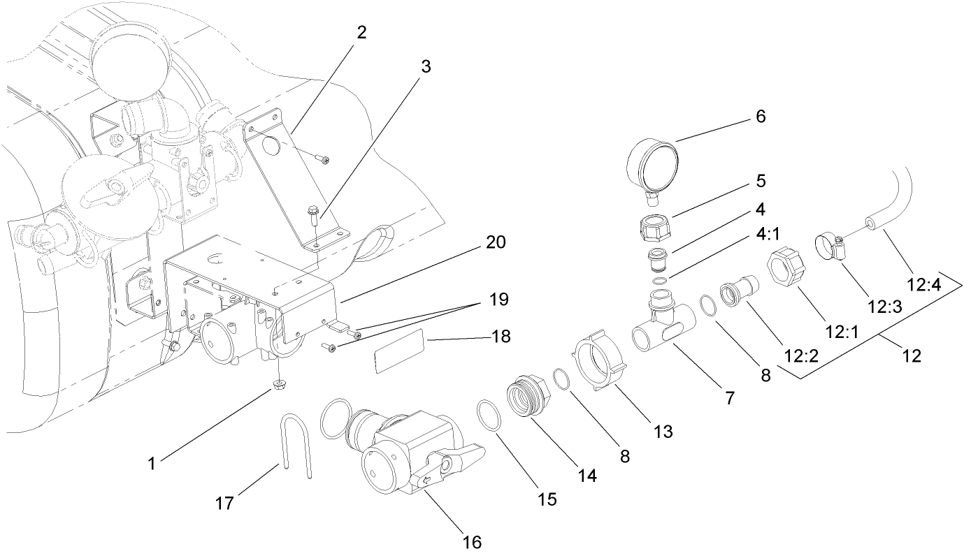 3-Way Valve and Gauge Assembly