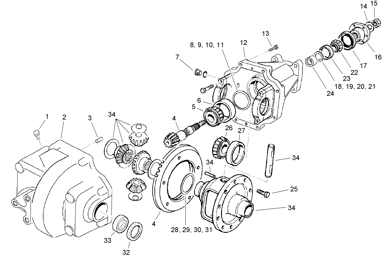 Front Differential Assembly No. 93-7054