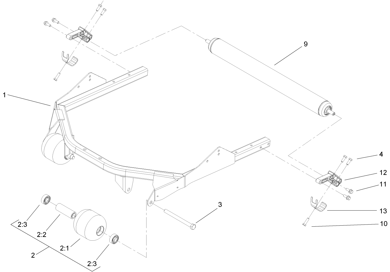 Roller and Carrier Frame Assembly