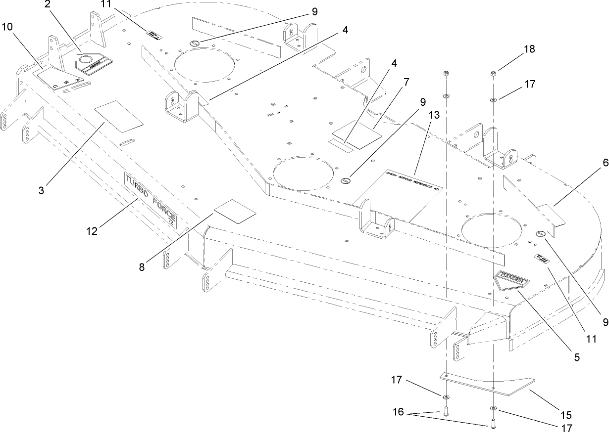 Deck and Decal Assembly No. 107-1625