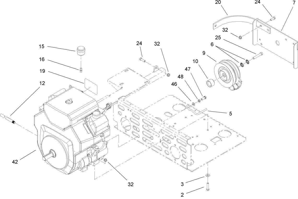 Engine and Clutch Assembly