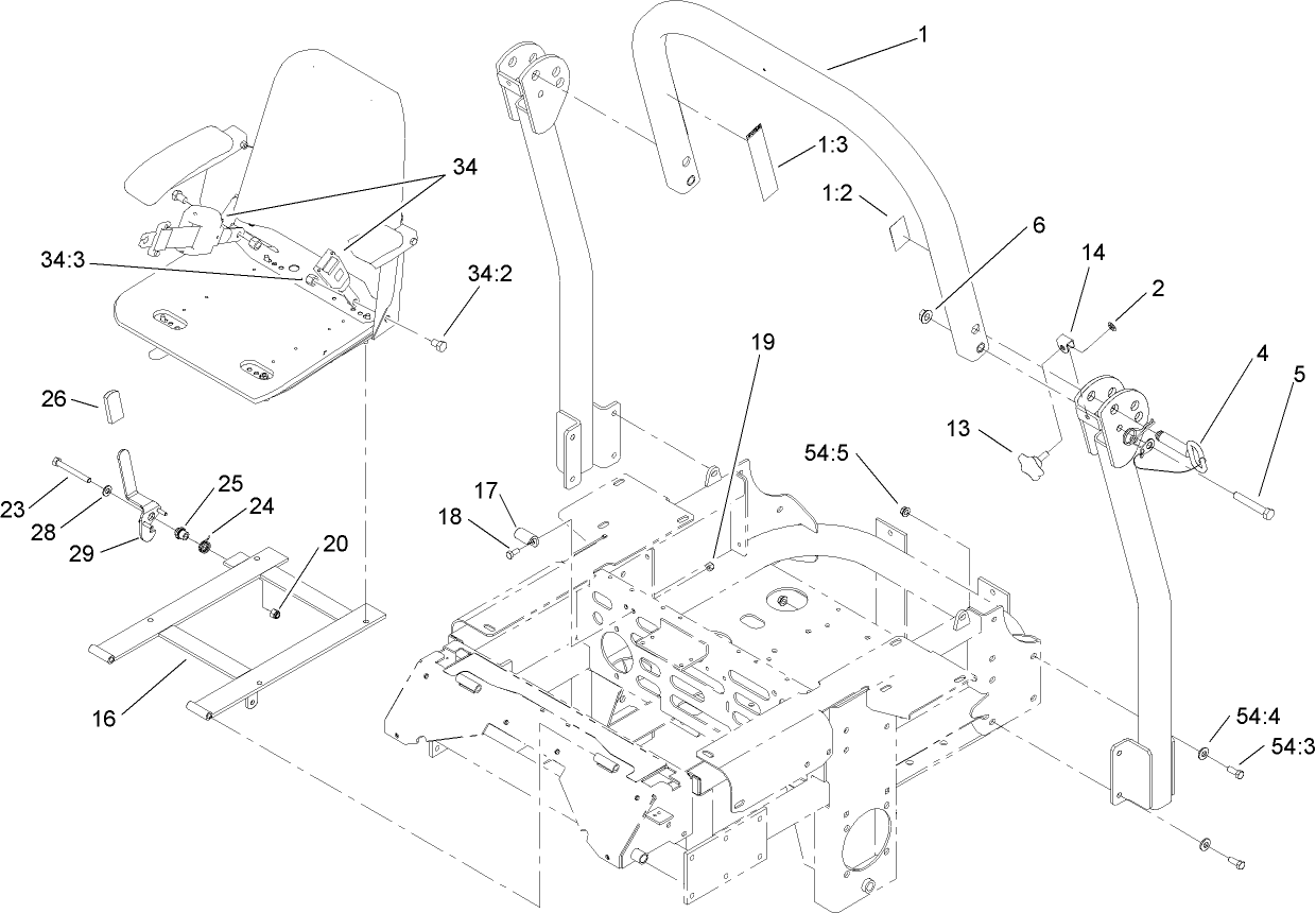Roll-Over-Protection-System Assembly No. 108-1097