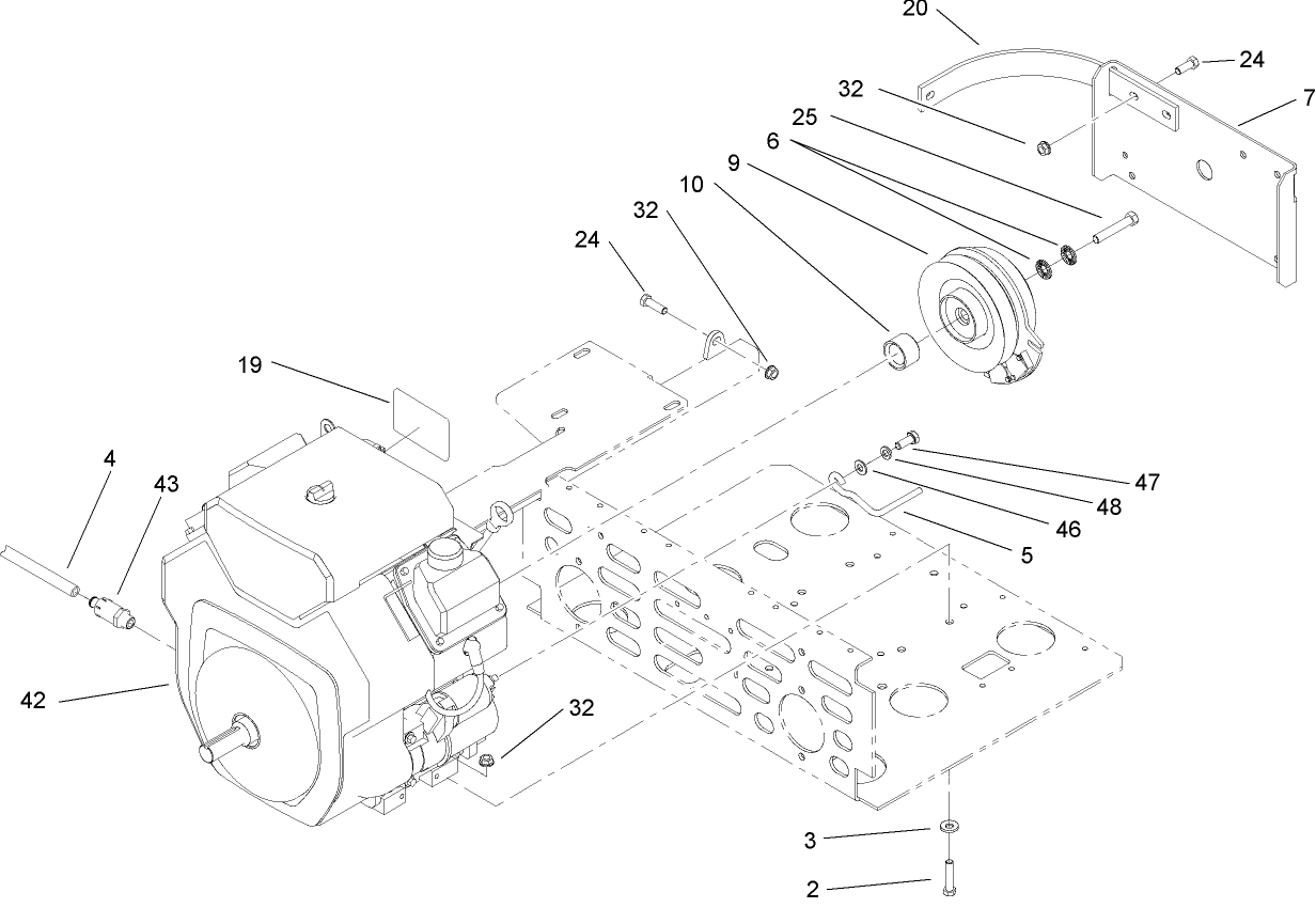 Engine and Clutch Assembly