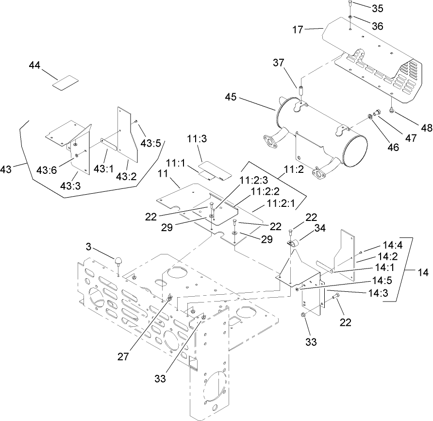 Muffler and Guard Assembly