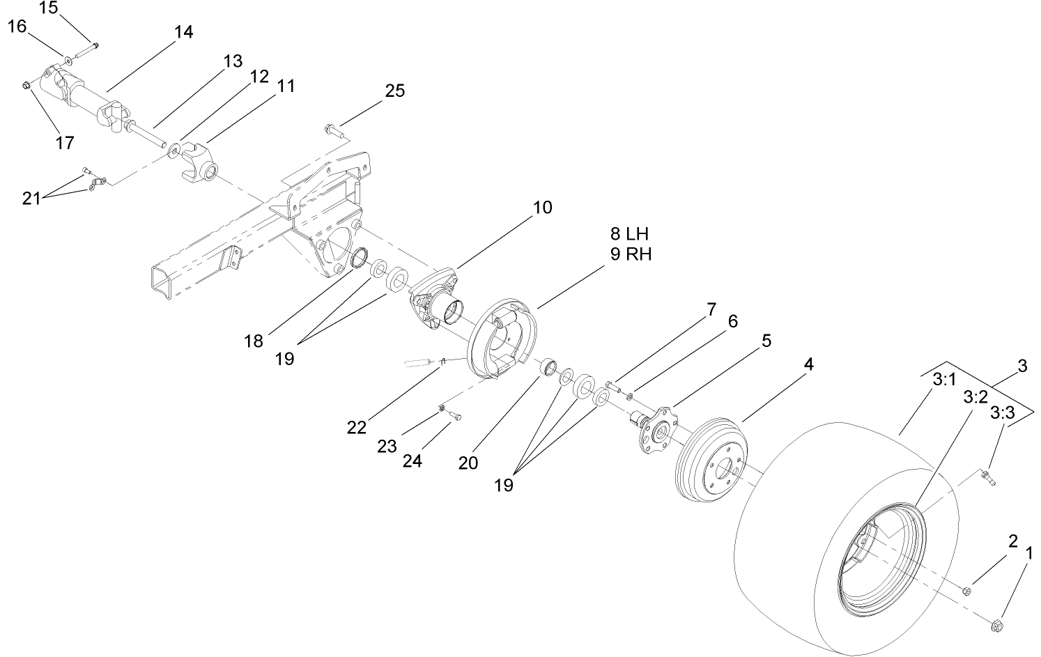 Rear Wheel and Brake Assembly