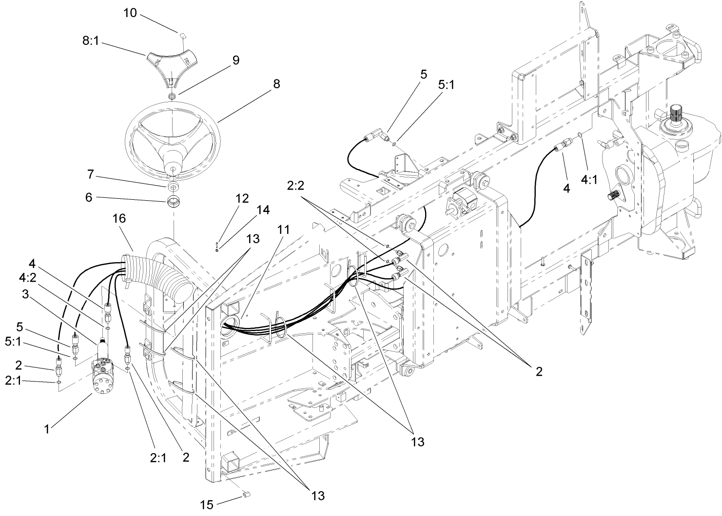 Hydraulic Hose Routing Assembly