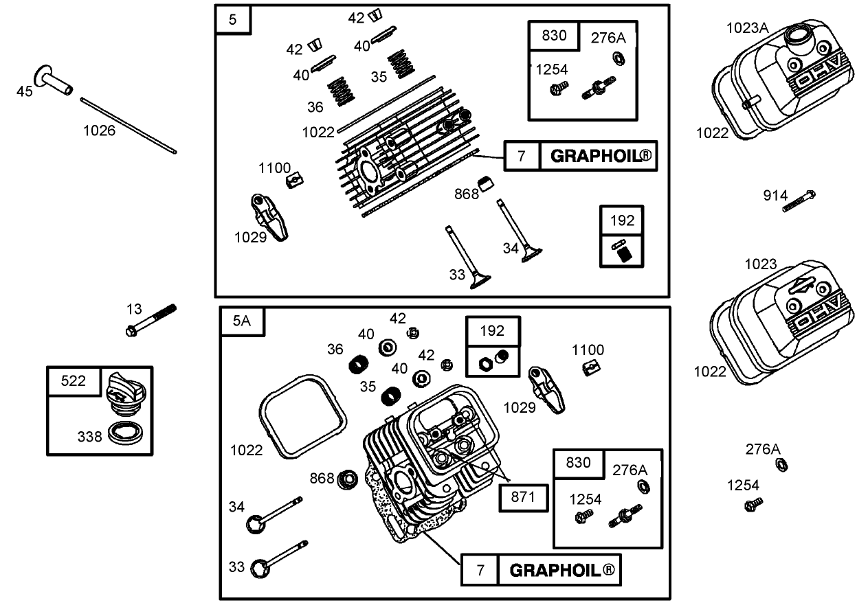 Cylinder Head Assembly  Briggs and Stratton 356447-0200-E1