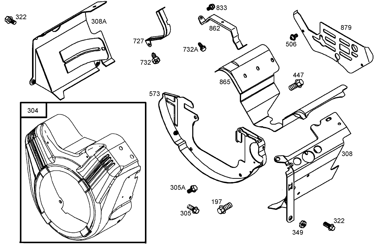 Blower Housing Assembly  Briggs and Stratton 356447-0200-E1